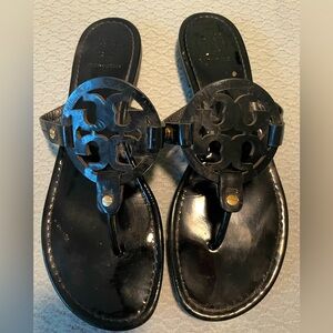 Tory Burch Black Patent Sandals